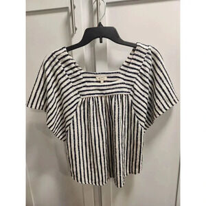 NWOT Madewell Texture & Thread Butterfly Top in Isley Stripe